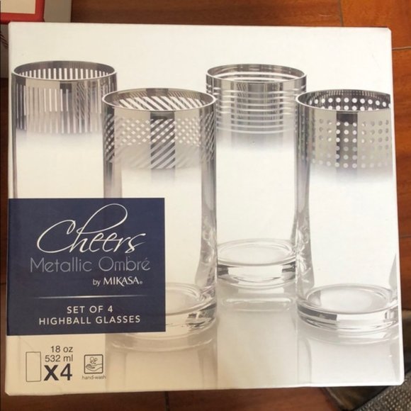 Mikasa Other - Mikasa Cheers Highball Glass Set of 4